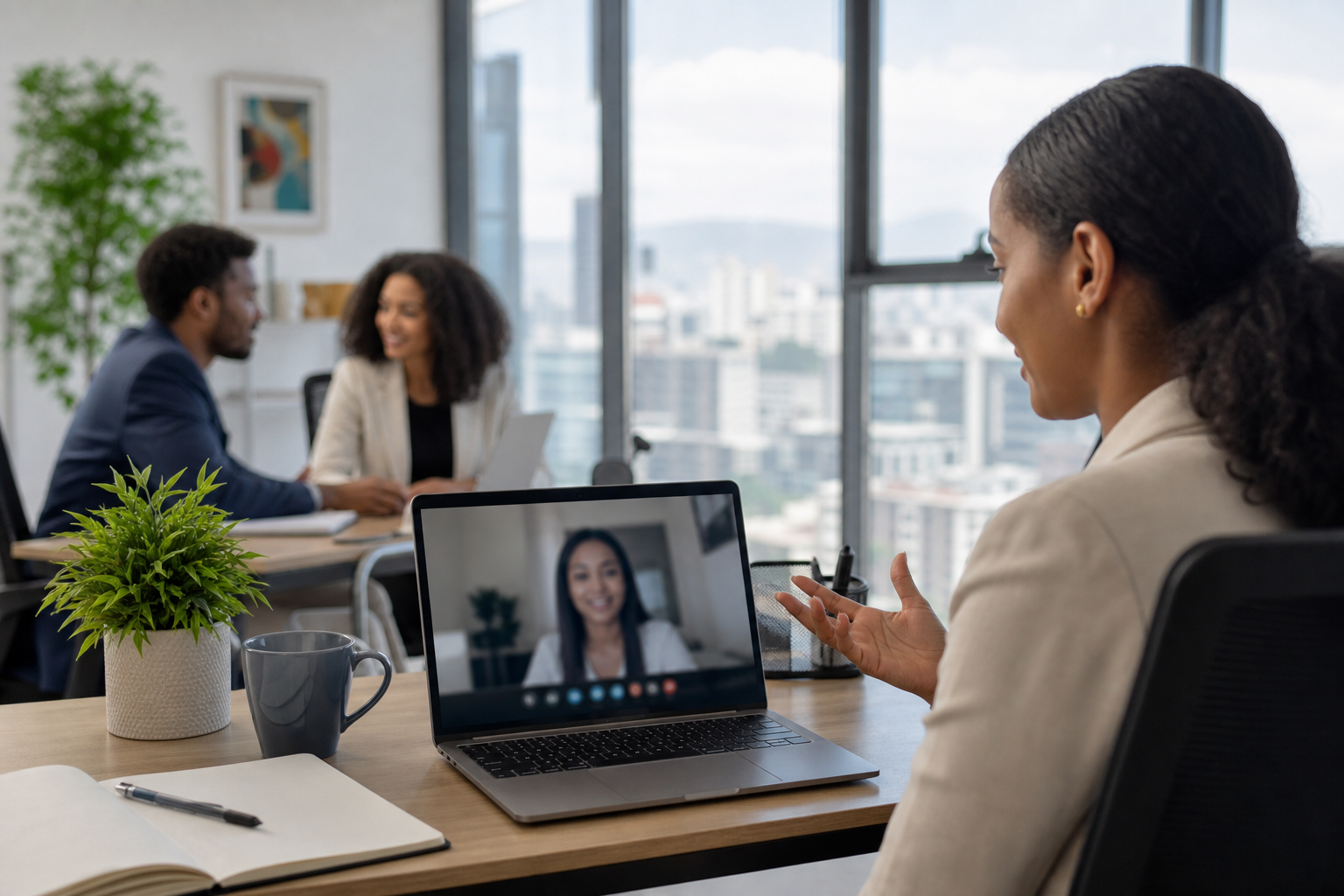 Professionals collaborating in a modern Addis Ababa office